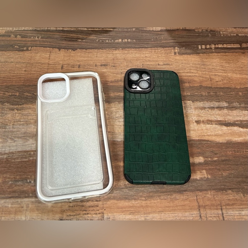 Green and Clear Phone Case Set